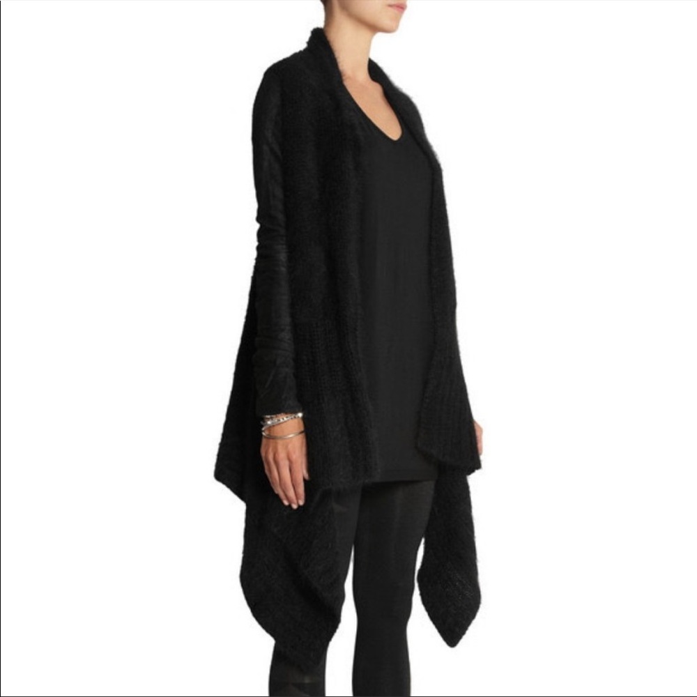 Rick Owens Alpaca and Lamb Leather Coat Sz M
